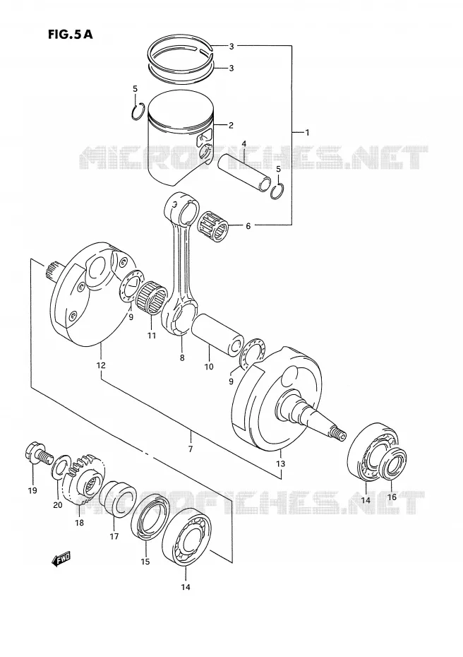 KRUKAS (MODELE R/S) Suzuki MOTO 250 RM 1993  RM250P(E3)