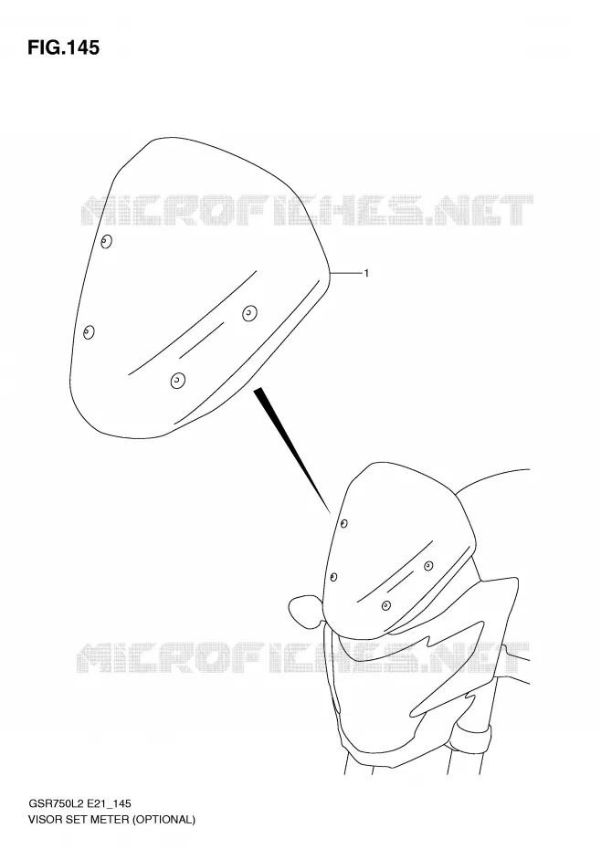 METER VISOR (OPTIONAL) Suzuki MOTO 750 GSR 2012  GSR750AL2(E21)