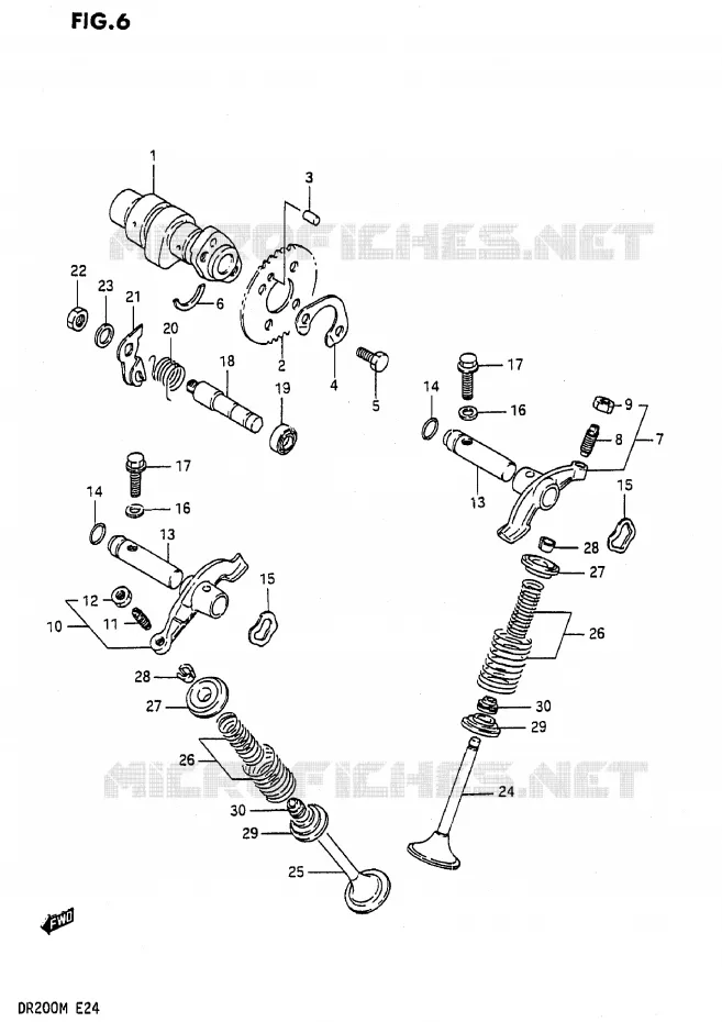 NOKKENAS - VALVES Suzuki MOTO 200 DR 1986  DR200G(E24)