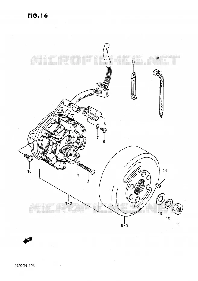 ONTSTEKING Suzuki MOTO 200 DR 1988  DR200J(E24)