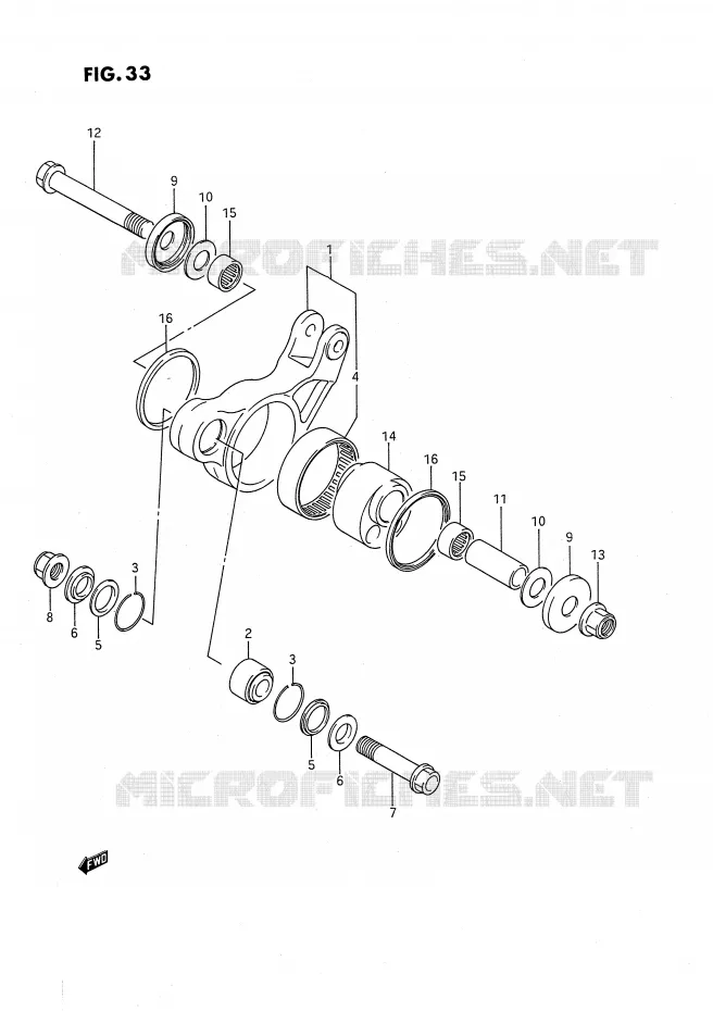 SCHOKBREKER AANEENSCHAKELING (MODELE G) Suzuki MOTO 80 RM 1987  RM80H(E24)