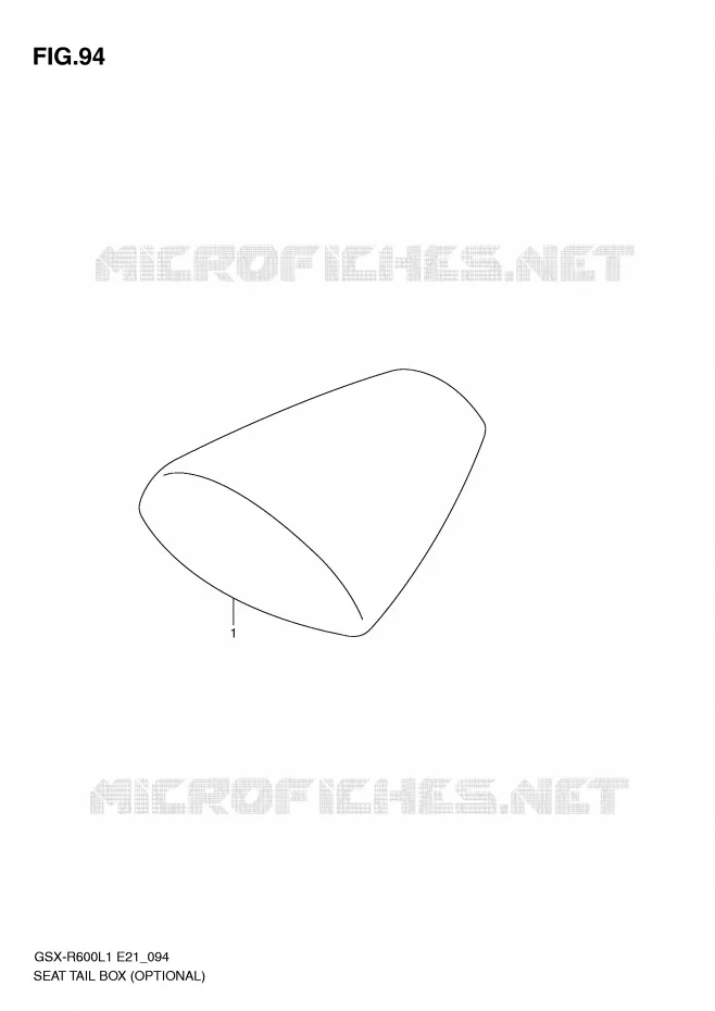 SEAT COWL (OPTIONAL) Suzuki MOTO 600 GSX-R 2012  GSX-R600UFL1(E21)