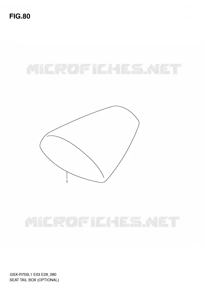 SEAT COWL (OPTIONAL) Suzuki MOTO 750 GSX-R 2011  GSX-R750L1(E3)