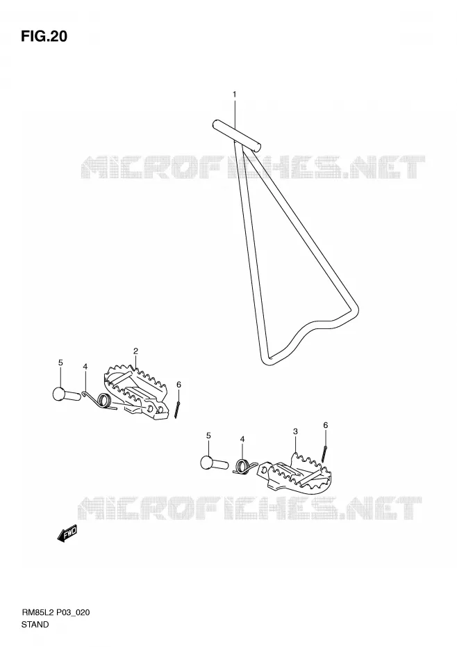 STAND (RM85LL2 P03) Suzuki MOTO 85 RM 2012  RM85LL2(P03)