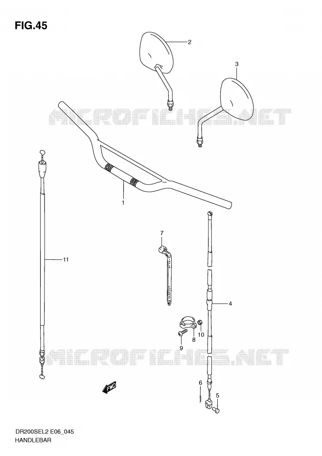 STUUR (DR200SEL2 E06) Suzuki MOTO 200 DR 2012  DR200SEL2(E06)