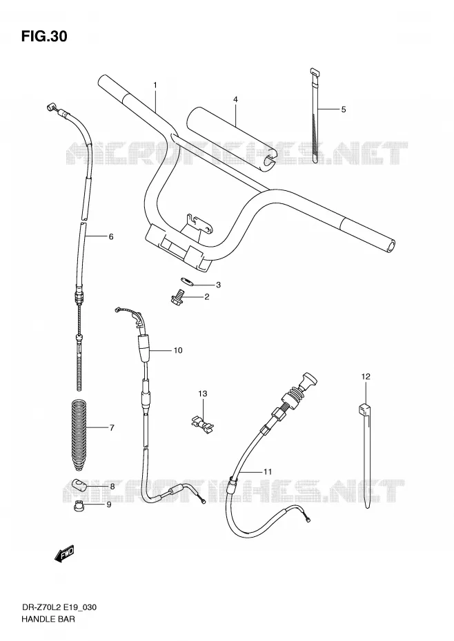 STUUR Suzuki MOTO 70 DR-Z 2012  DR-Z70L2(E19)