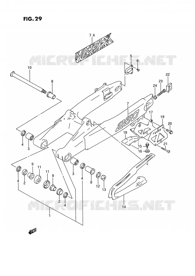 SWINGARM Suzuki MOTO 250 RM 1993  RM250P(E3)