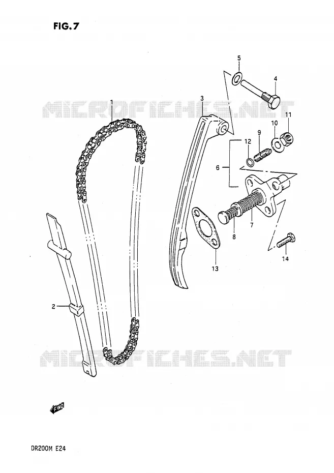 TIMING Suzuki MOTO 200 DR 1986  DR200G(E24)