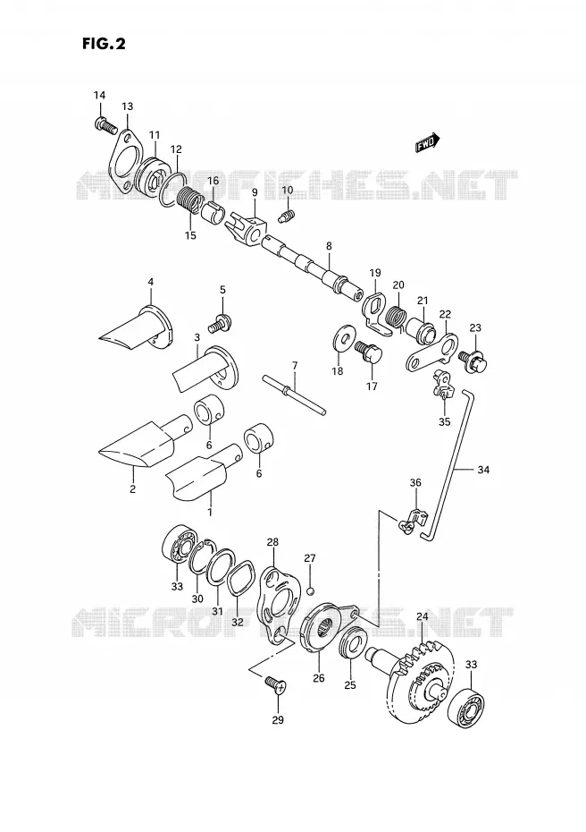 UITLAATKLEP Suzuki MOTO 250 RM-250 1995  RM250S(E3)