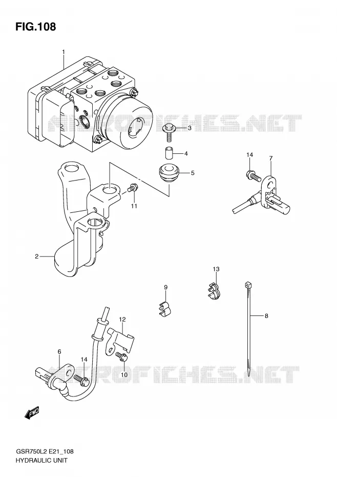 ABS (GSR750AL2 E21) Suzuki MOTO 750 GSR 2012  GSR750L2(E21)