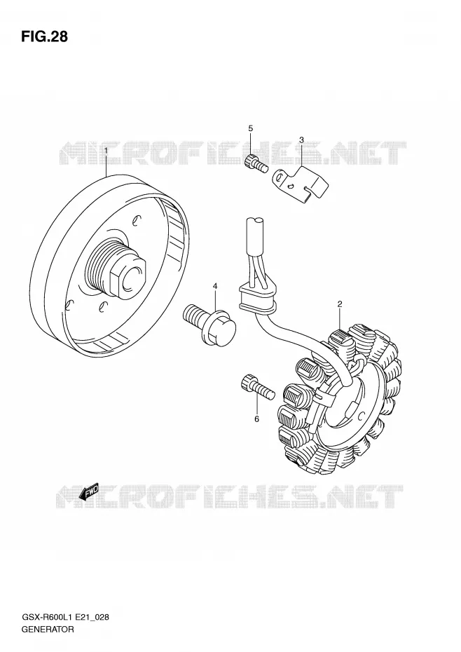 ALTERNATOR Suzuki MOTO 600 GSX-R 2012  GSX-R600UFL1(E21)