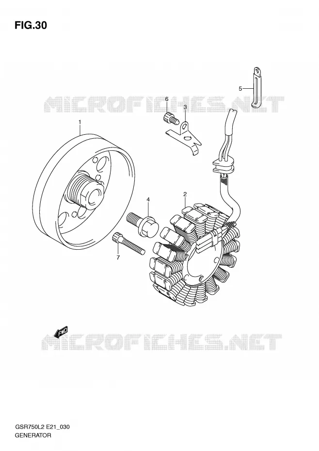 ALTERNATOR Suzuki MOTO 750 GSR 2012  GSR750AUEL2(E21)