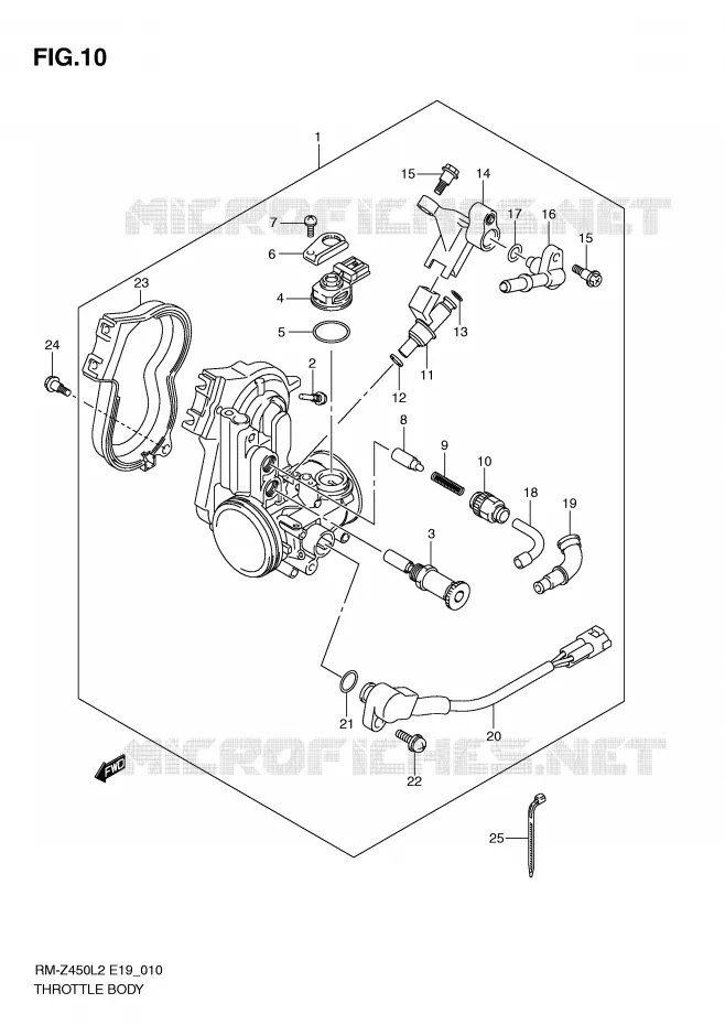 BRANDSTOFINJECTIE ASSY Suzuki MOTO 450 RM-Z 2012  RM-Z450L2(E19)