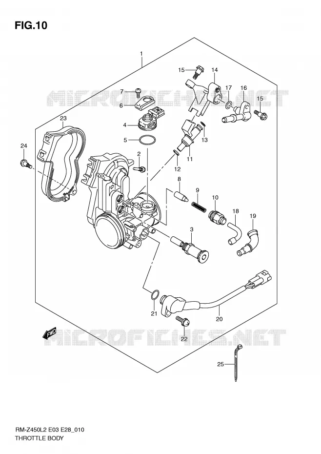 BRANDSTOFINJECTIE ASSY Suzuki MOTO 450 RM-Z 2012  RM-Z450L2(E3)