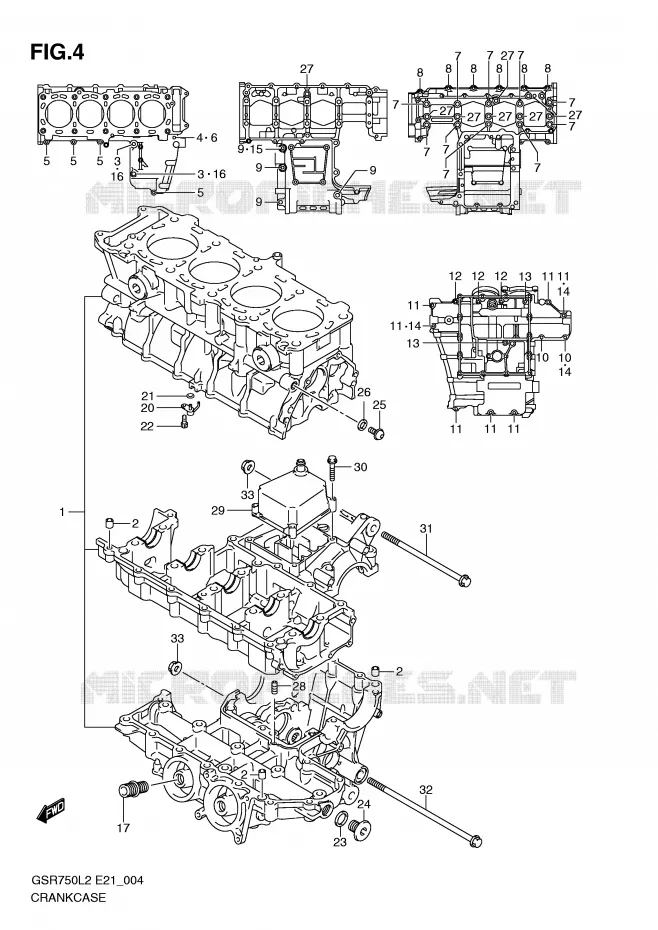CASING Suzuki MOTO 750 GSR 2012  GSR750AL2(E21)