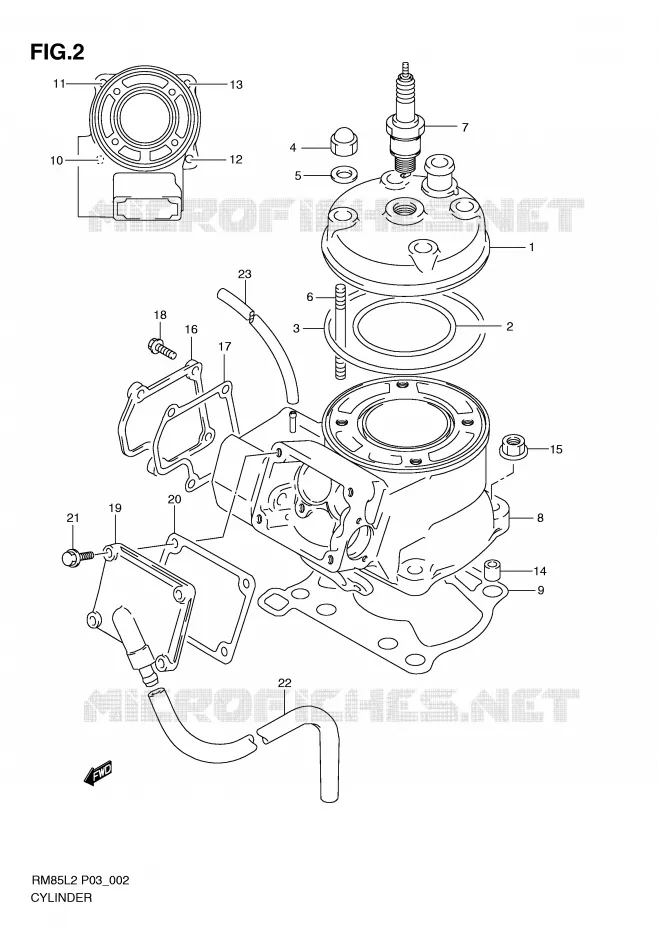 CILINDER Suzuki MOTO 85 RM 2012  RM85L2(P03)