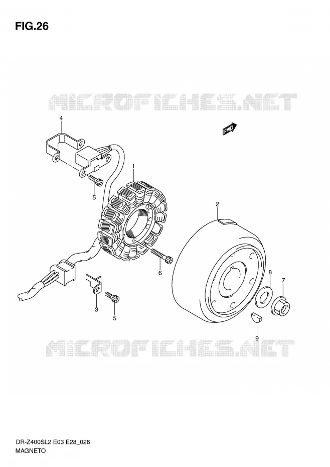 ONTSTEKING Suzuki MOTO 400 DR-Z 2012  DR-Z400SL2(E03)