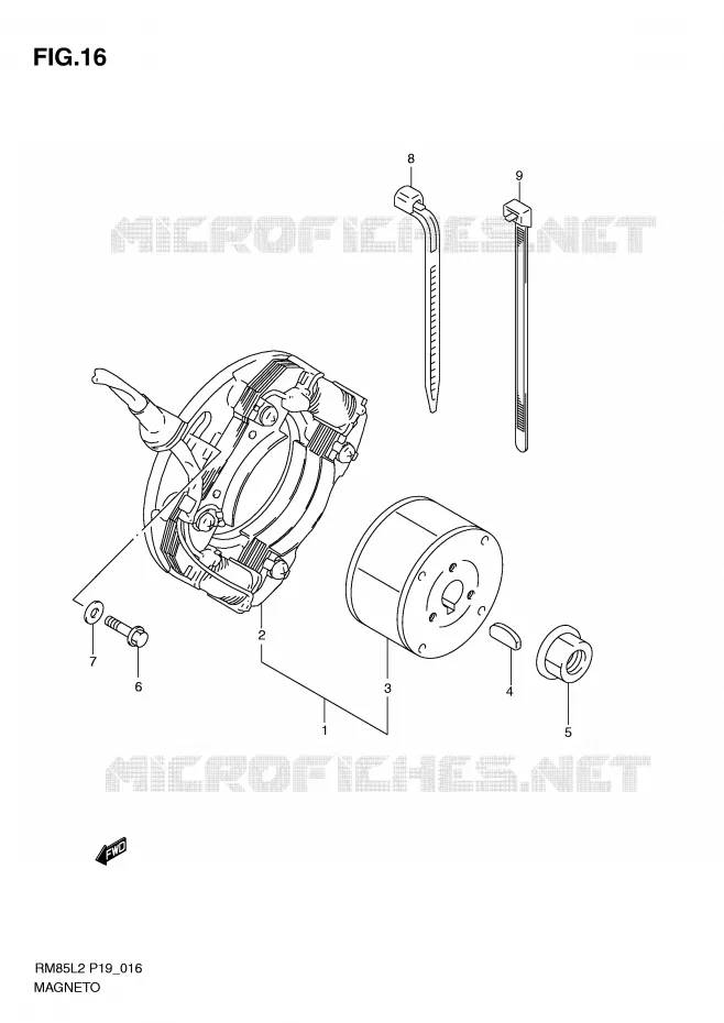 ONTSTEKING Suzuki MOTO 85 RM 2012  RM85L2(P19)