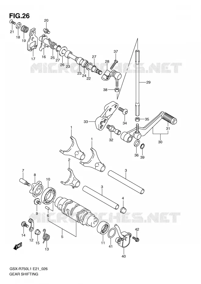 SCHAKELEN ASSY Suzuki MOTO 750 GSX-R 2011  GSX-R750L1(E21)