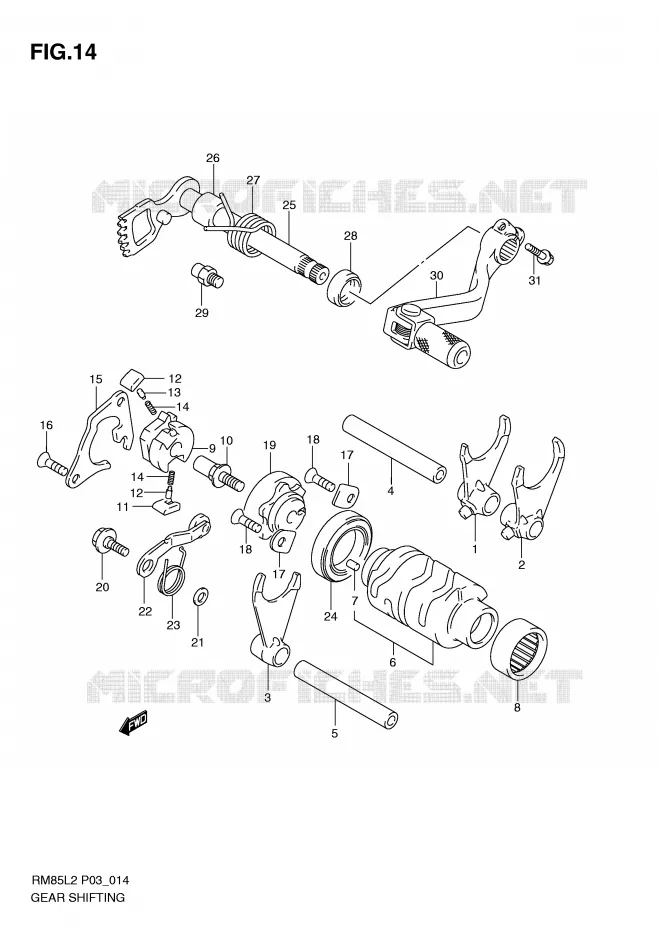 SCHAKELEN ASSY Suzuki MOTO 85 RM 2012  RM85L2(P03)