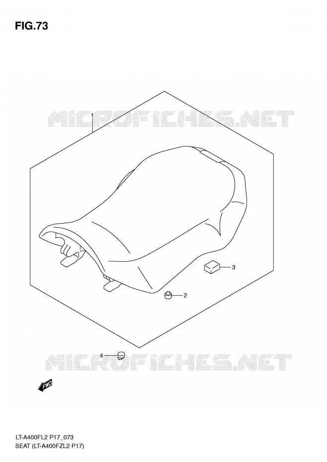 SEAT (LT-A400FZL2 P17) Suzuki QUAD 400 KINGQUAD 2012  LT-A400L2(P17)