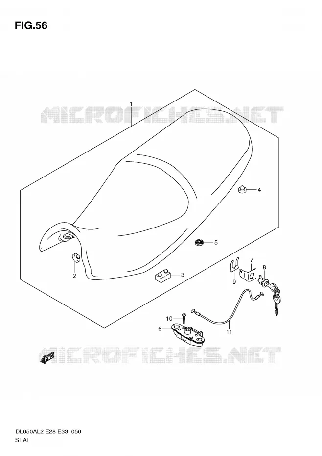 SEAT Suzuki MOTO 650 V-STROM 2012  DL650AL2(E28)