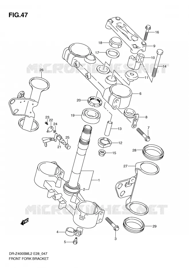 STUURPEN Suzuki MOTO 400 DR-Z 2012  DR-Z400SML2(E28)