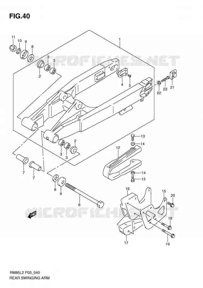 SWINGARM (RM85LL2 P03) Suzuki MOTO 85 RM 2012  RM85L2(P03)