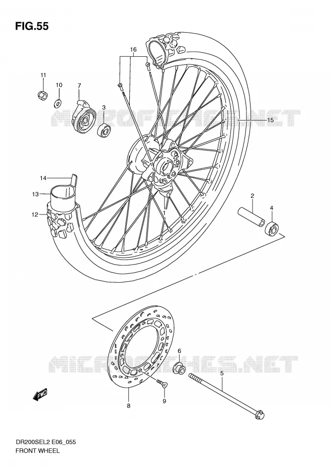 VOORWIEL Suzuki MOTO 200 DR 2012  DR200SEL2(E06)
