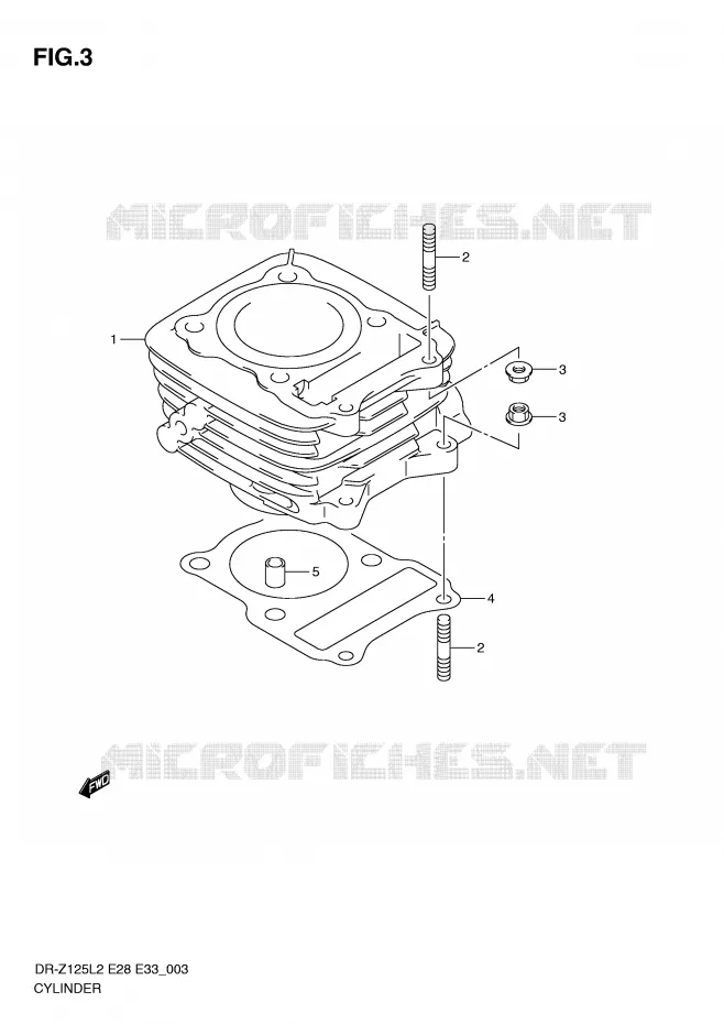 CILINDER Suzuki MOTO 125 DR-Z 2012  DR-Z125LL2(E28)
