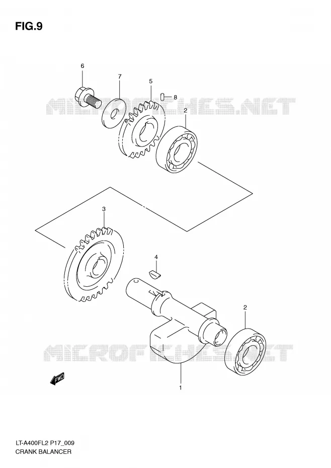 CRANK BALANCER Suzuki QUAD 400 KINGQUAD 2012  LT-A400FZL2(P17)