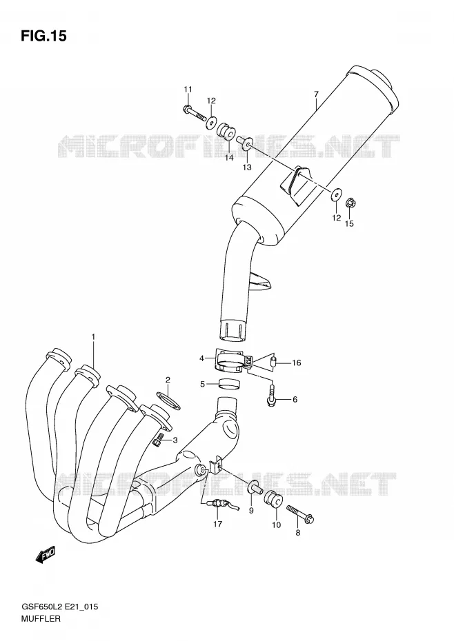 GELUIDDEMPER Suzuki MOTO 650 BANDIT 2012  GSF650SUAL2(E21)