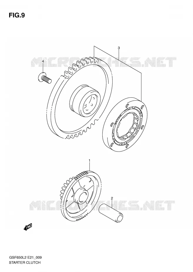 STARTMOTOR CLUTCH Suzuki MOTO 650 BANDIT 2012  GSF650UAL2(E21)