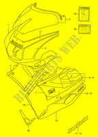 KUIP   ETIKETTEN (MODELE M 3SL/8RY) voor Suzuki GSX-R 400 1990