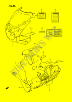 KUIP   ETIKETTEN (MODELE N 3WC) voor Suzuki GSX-R 750 1993