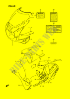 KUIP   ETIKETTEN (MODELE P M18,A5L) voor Suzuki GSX-R 750 1995