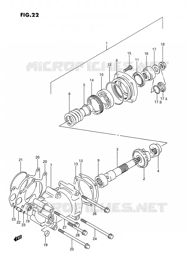 AANDRIJFAS (MODELE M) Suzuki MOTO 1100 GSX-G 1993  GSX1100GP(E2)