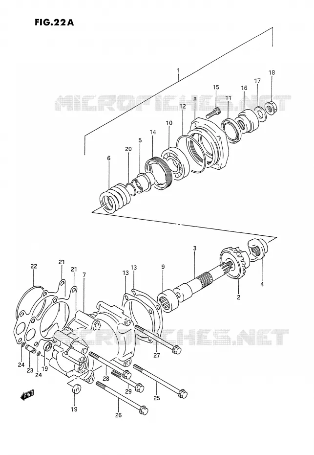AANDRIJFAS (MODELE N/P/R) Suzuki MOTO 1100 GSX-G 1992  GSX1100GN(E2)