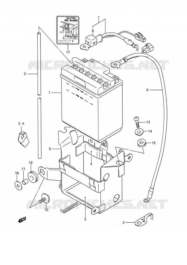 ACCU Suzuki MOTO 1100 GSX-F 1991  GSX1100FM(E28)