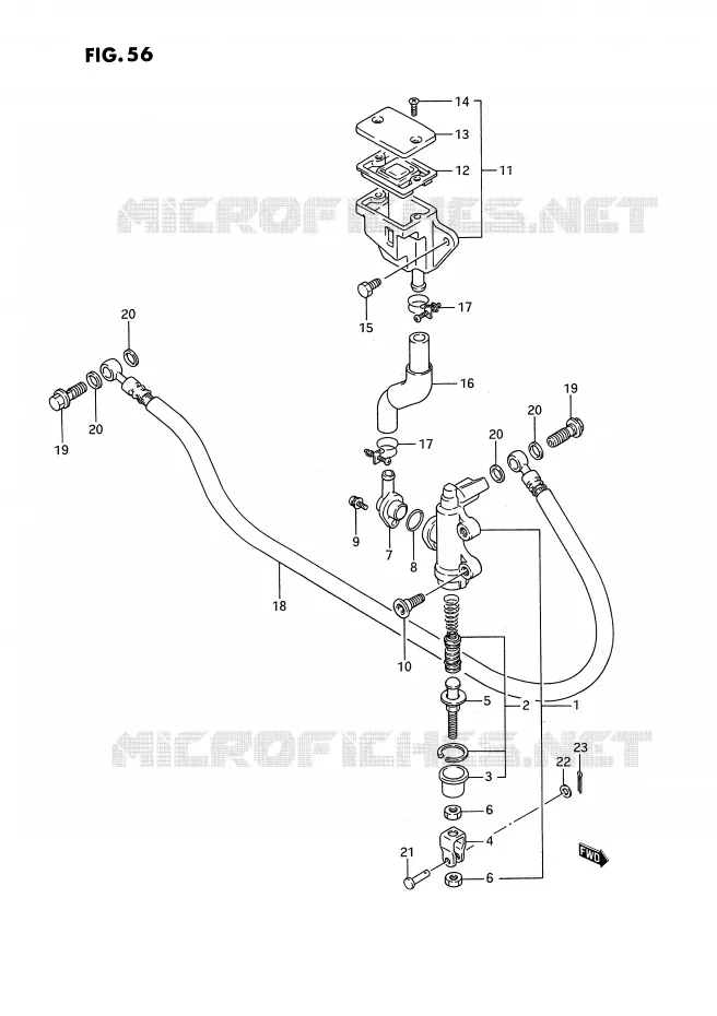 ACHTER HOOFDREMCILINDER Suzuki MOTO 1100 GSX-F 1993  GSX1100FP(E2)