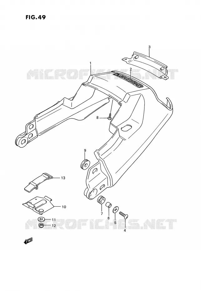 ACHTER KUIP - SEAT COWL Suzuki MOTO 1100 GSX-G 1993  GSX1100GP(E2)