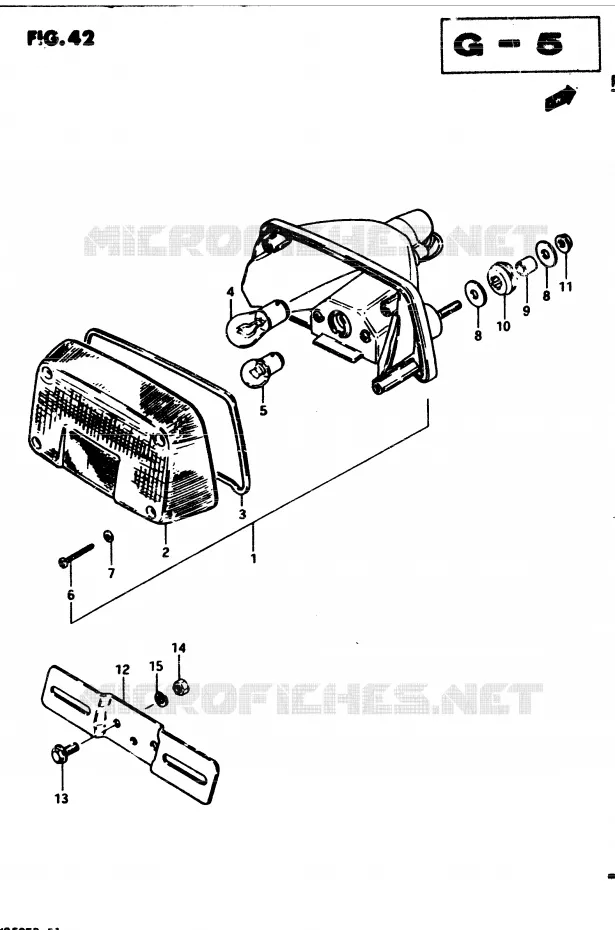 ACHTERLICHT (E18) Suzuki MOTO 250 GSX 1982  GSX250Z(Z/D)