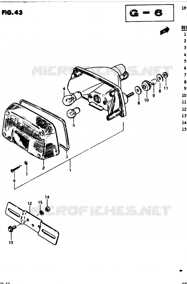 ACHTERLICHT (E22) Suzuki MOTO 250 GSX 1982  GSX250Z(Z/D)