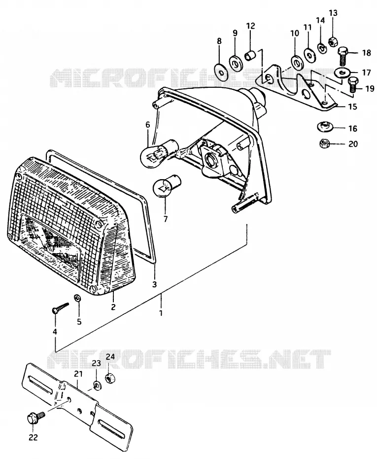 ACHTERLICHT (E34) Suzuki MOTO 400 GSX 1983  GSX400FD