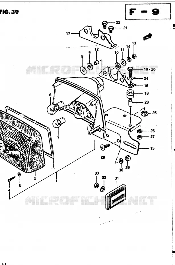 ACHTERLICHT (E34) Suzuki MOTO 850 GS 1983  GS850GD(E1)