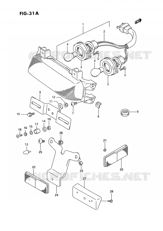 ACHTERLICHT (MODELE R/S) Suzuki MOTO 750 GSX-R 1992  GSX-R750WN(E2)