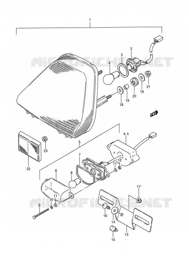 ACHTERLICHT Suzuki MOTO 1100 GSX-F 1992  GSX1100FN(E28)