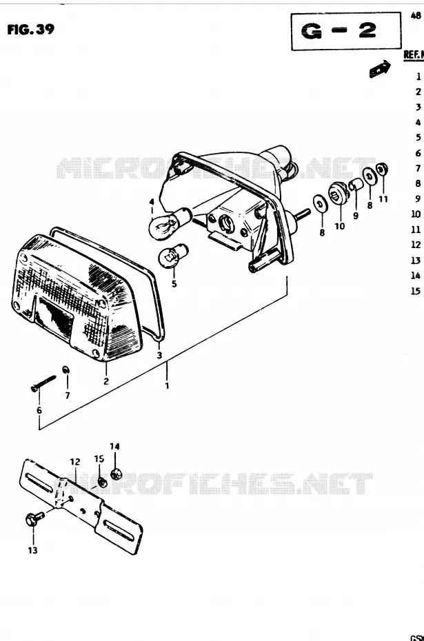 ACHTERLICHT Suzuki MOTO 250 GSX 1983  GSX250ED(Z/D)