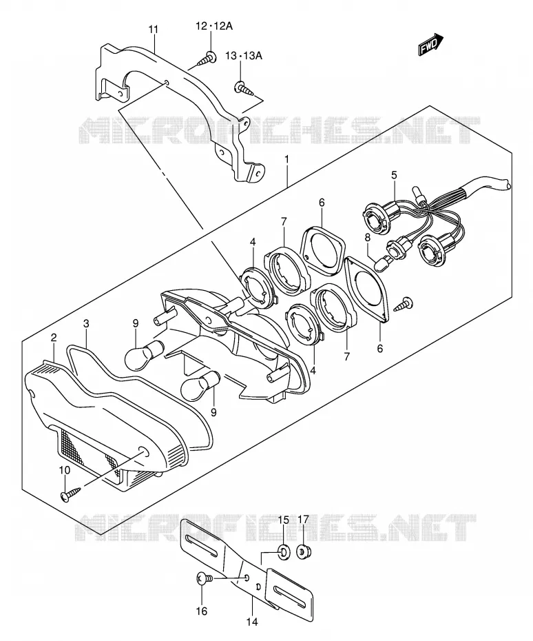 ACHTERLICHT Suzuki MOTO 600 BANDIT 2003  GSF600SUK3(E2)