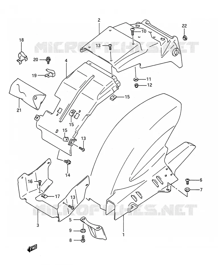 ACHTERSPATBORD Suzuki MOTO 1100 GSX-R 1992  GSX-R1100N(E28)